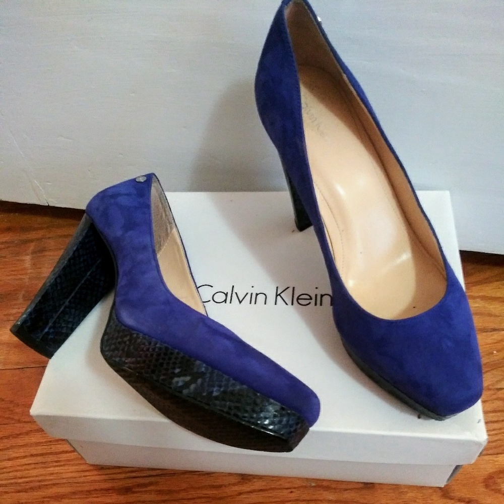 Cobalt Blue Calvin Klein "Malissa" Pumps